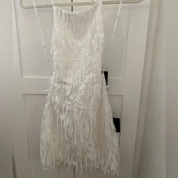 fringe homecoming dress Short Sequin Fringe Homecoming Dress main image 1